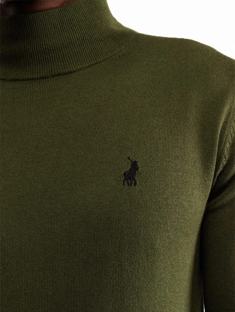 Polo Long Sleeve High Collar Knitwear Fatigue