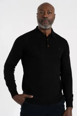 Pringle Gary Long Sleeve Knitwear Golfer Black