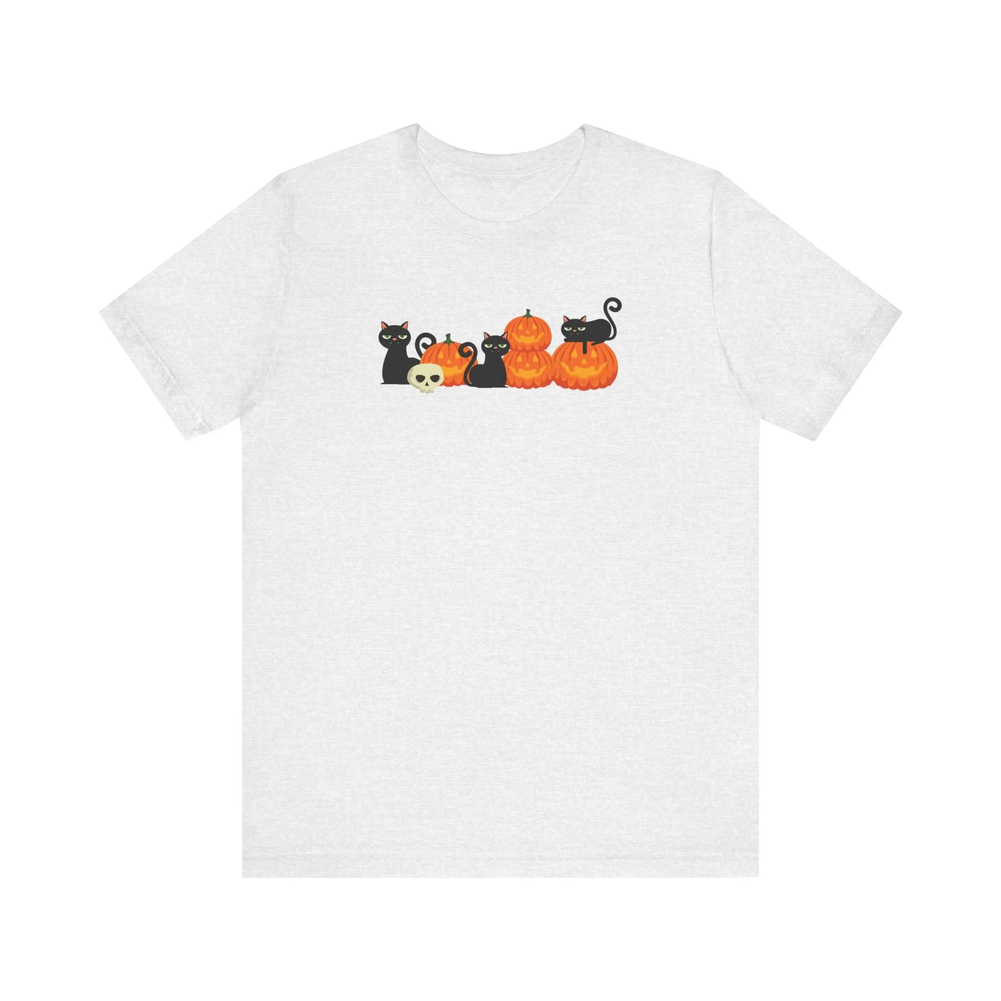 Pumpkin Cats Halloween Tshirt, Halloween Shirt for Cat Lovers, Funny Halloween Cat T-Shirt, Halloween Jack-O-Lantern Cats Tshirt