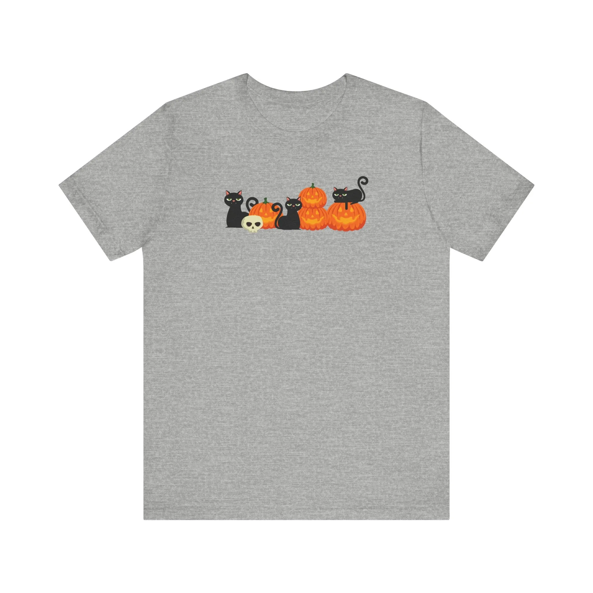 Pumpkin Cats Halloween Tshirt, Halloween Shirt for Cat Lovers, Funny Halloween Cat T-Shirt, Halloween Jack-O-Lantern Cats Tshirt