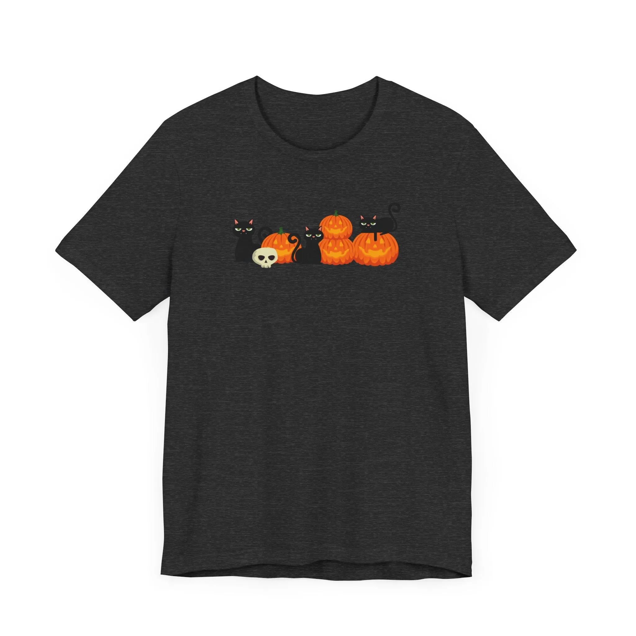Pumpkin Cats Halloween Tshirt, Halloween Shirt for Cat Lovers, Funny Halloween Cat T-Shirt, Halloween Jack-O-Lantern Cats Tshirt