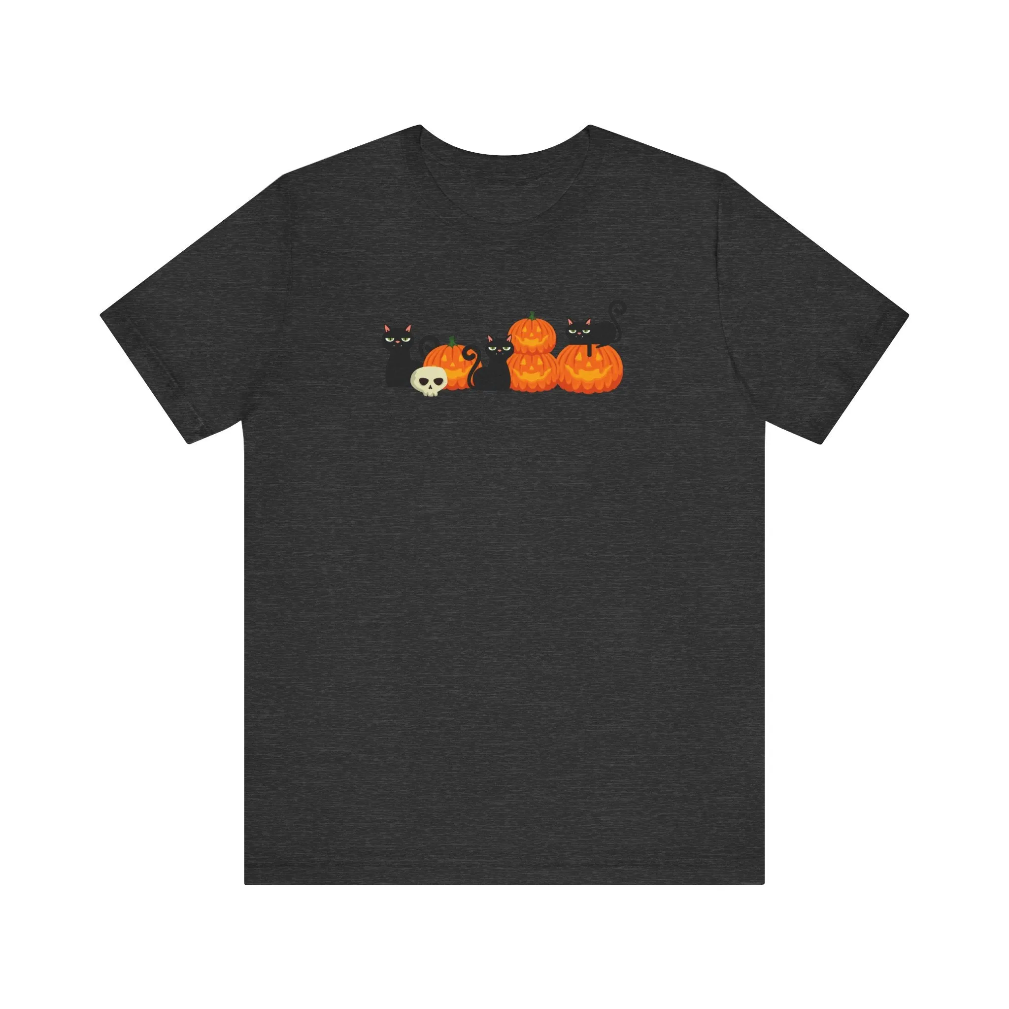 Pumpkin Cats Halloween Tshirt, Halloween Shirt for Cat Lovers, Funny Halloween Cat T-Shirt, Halloween Jack-O-Lantern Cats Tshirt