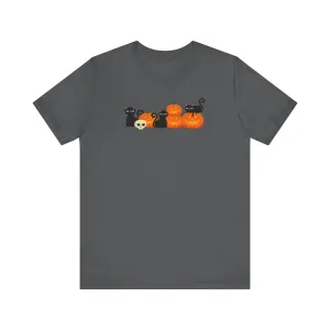 Pumpkin Cats Halloween Tshirt, Halloween Shirt for Cat Lovers, Funny Halloween Cat T-Shirt, Halloween Jack-O-Lantern Cats Tshirt