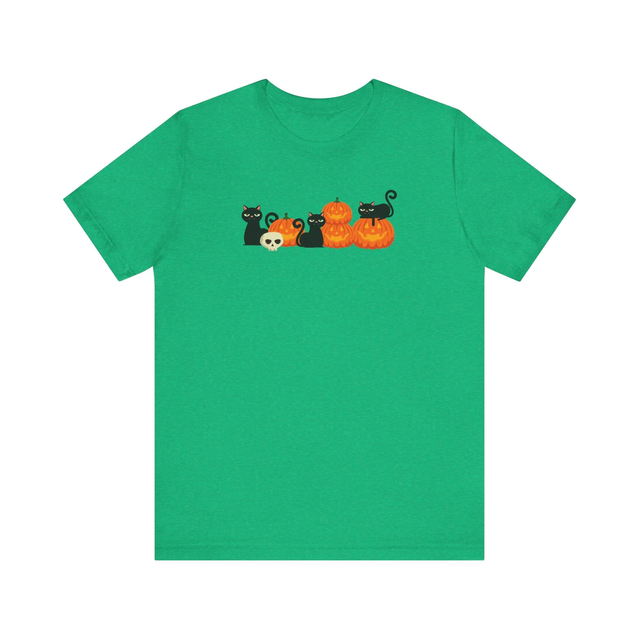 Pumpkin Cats Halloween Tshirt, Halloween Shirt for Cat Lovers, Funny Halloween Cat T-Shirt, Halloween Jack-O-Lantern Cats Tshirt