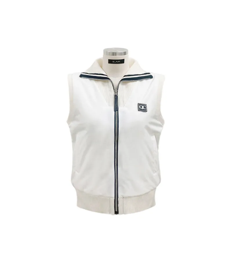 Q.C PLAY: Lightweight Wellon Padded Knit Vest - Ivory