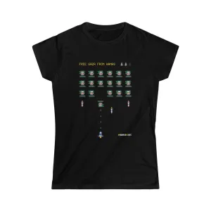 "Gaza Invasion" Black Custom T-Shirt for Women