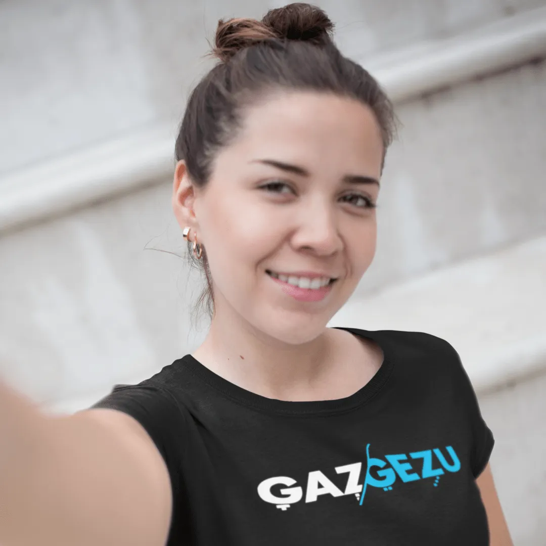 "Gazgezu" Black Custom T-Shirt for Women