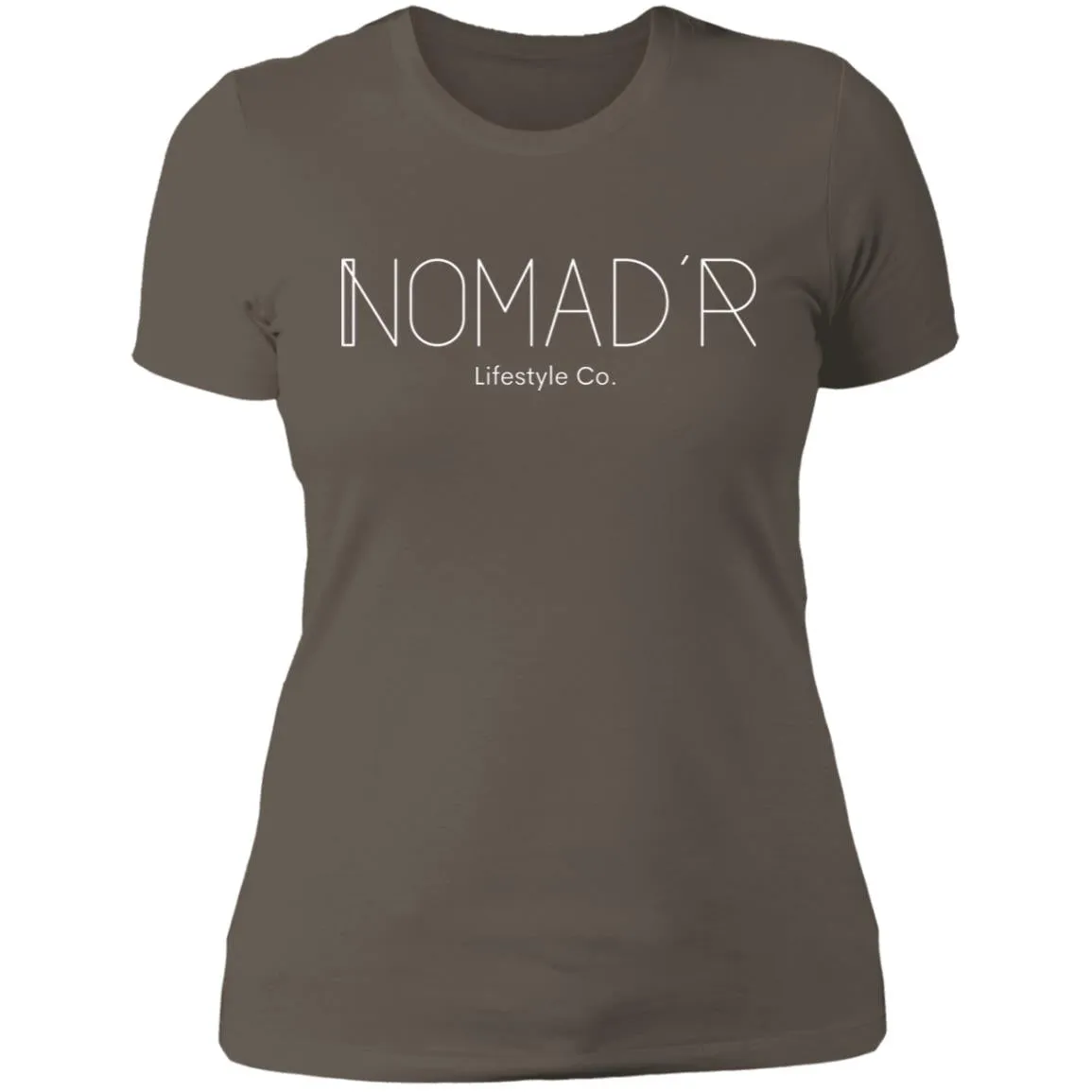 "NOMAD'R- WHITE" Ladies' Boyfriend T-Shirt