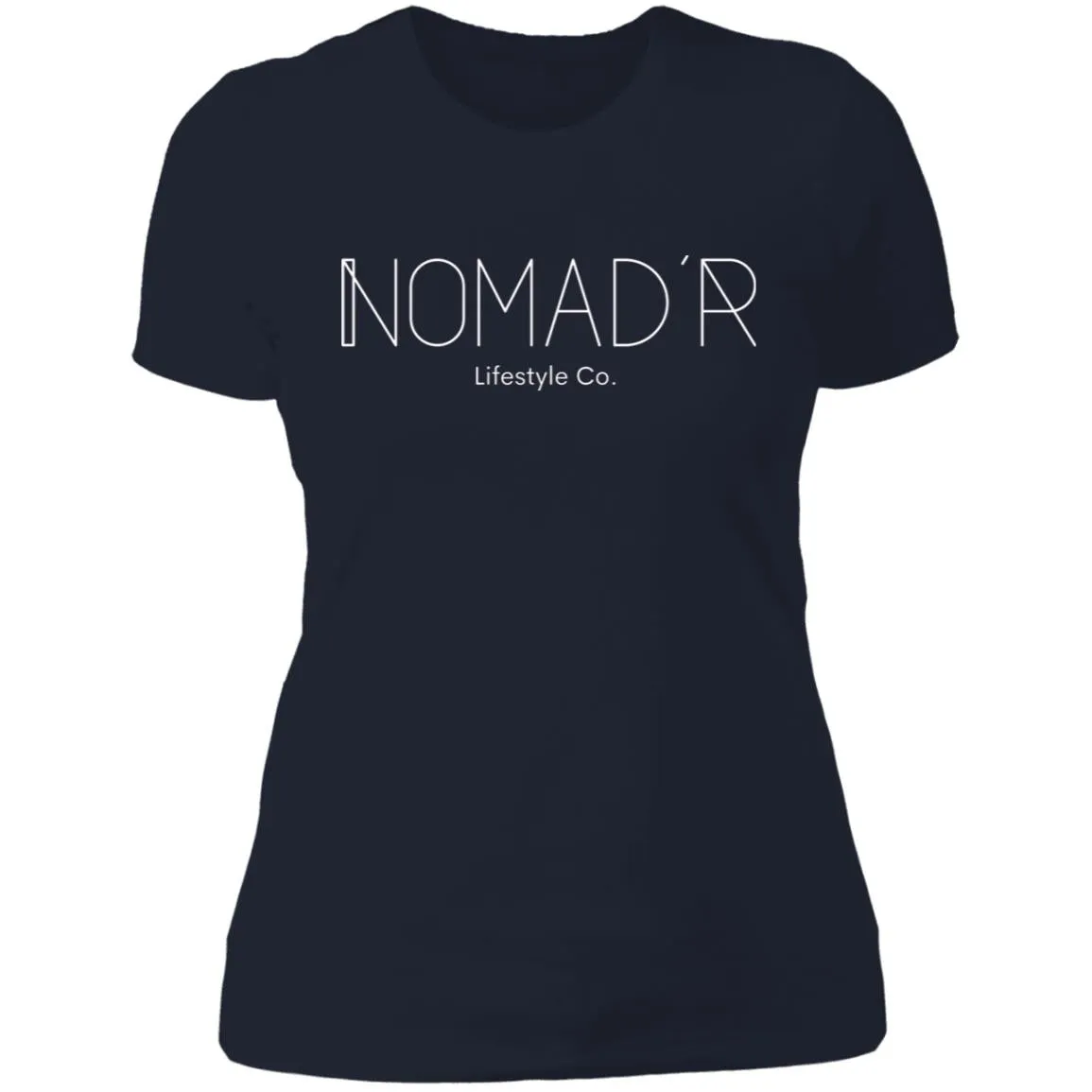 "NOMAD'R- WHITE" Ladies' Boyfriend T-Shirt