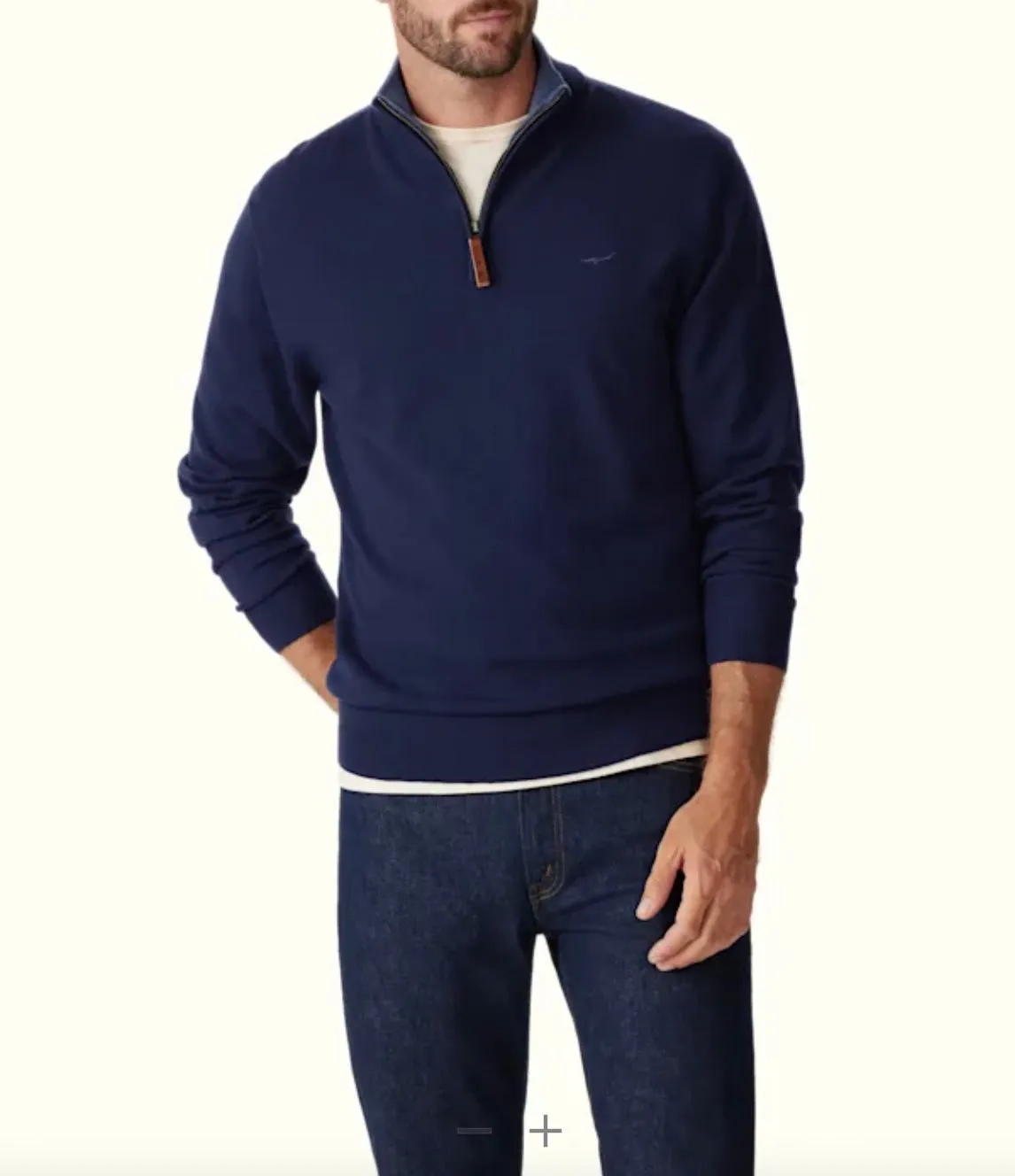 Rm Williams Mens Ernest sweater - Navy or Indigo