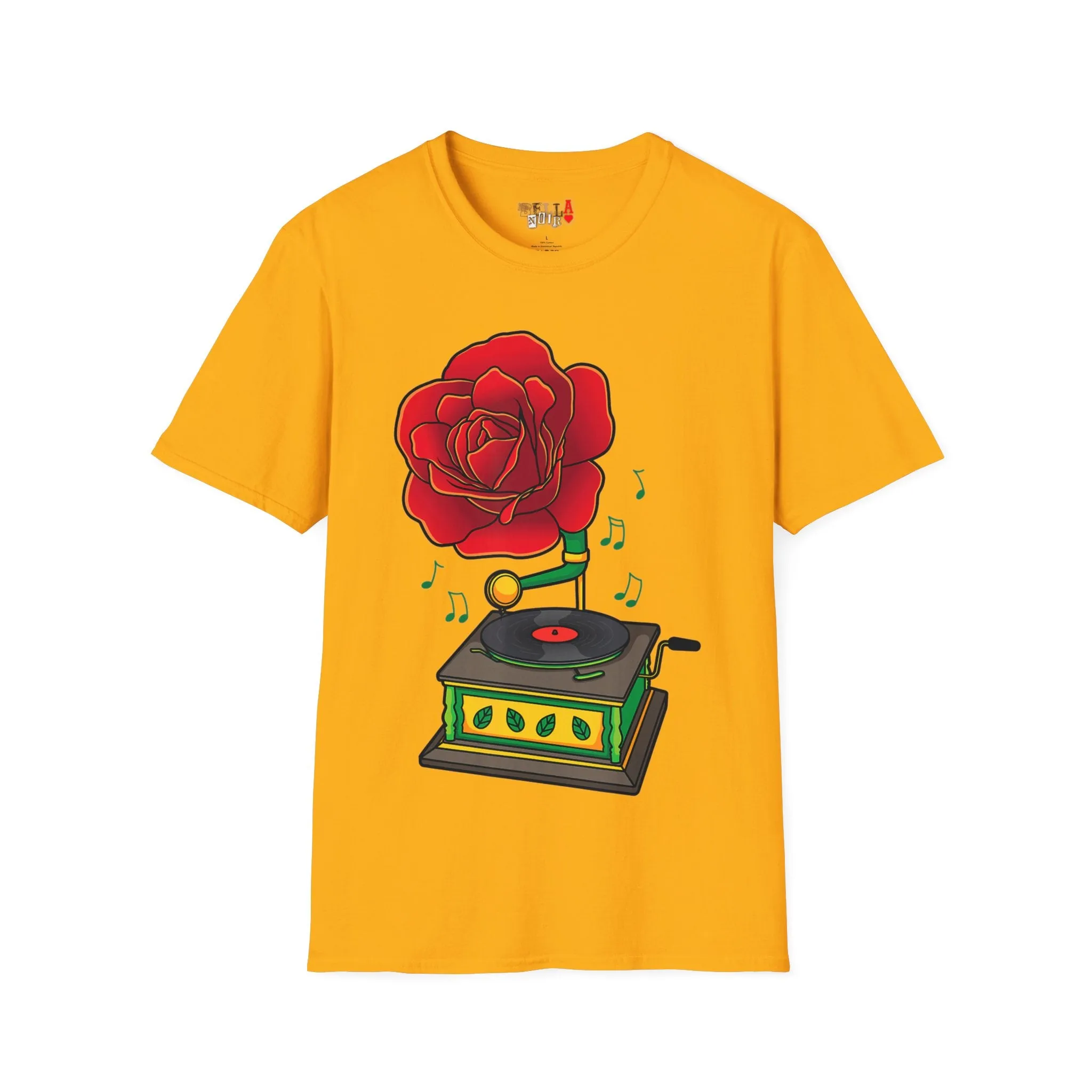 Rose Gramaphone Unisex Softstyle T-Shirt