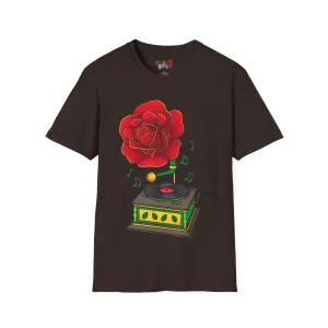 Rose Gramaphone Unisex Softstyle T-Shirt