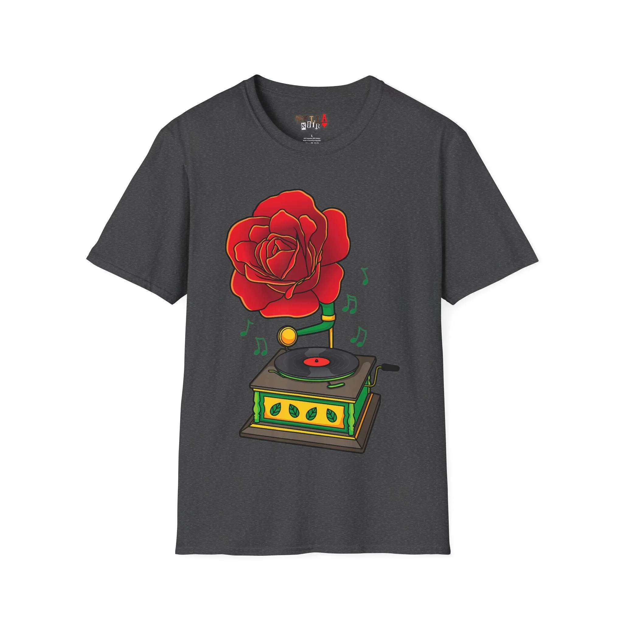 Rose Gramaphone Unisex Softstyle T-Shirt