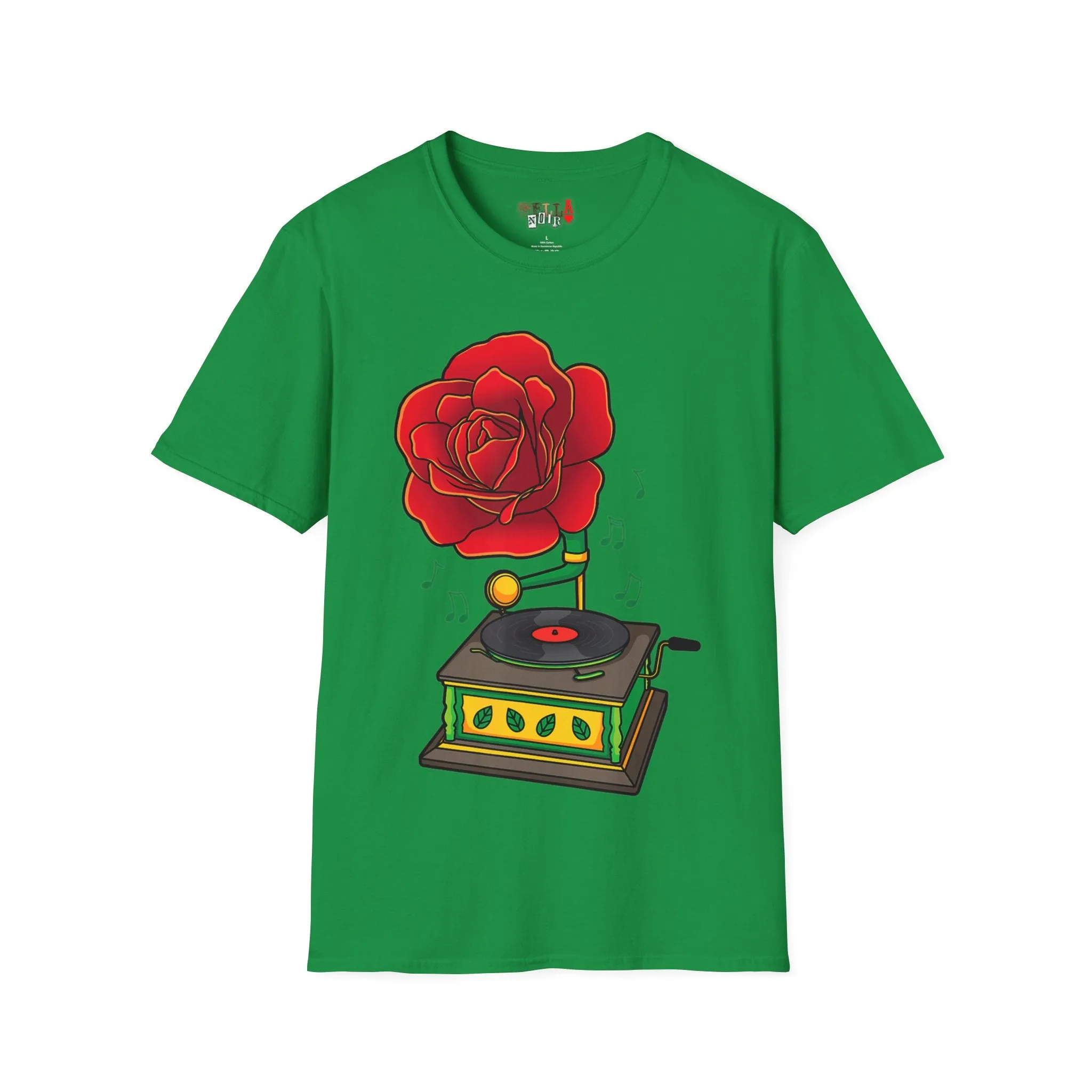 Rose Gramaphone Unisex Softstyle T-Shirt
