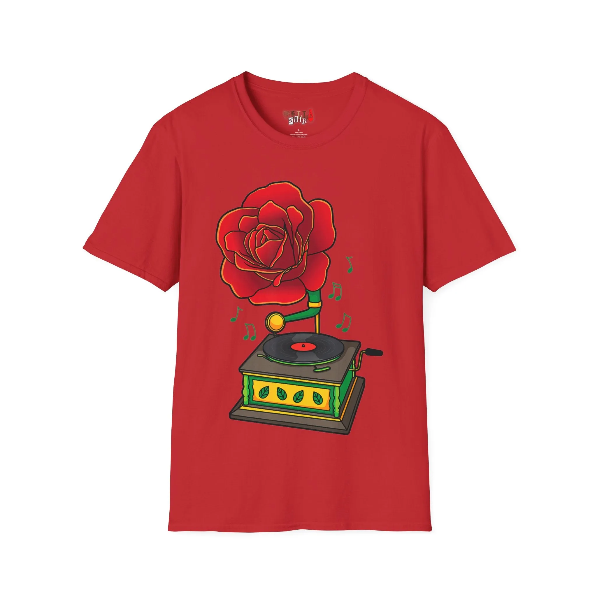 Rose Gramaphone Unisex Softstyle T-Shirt