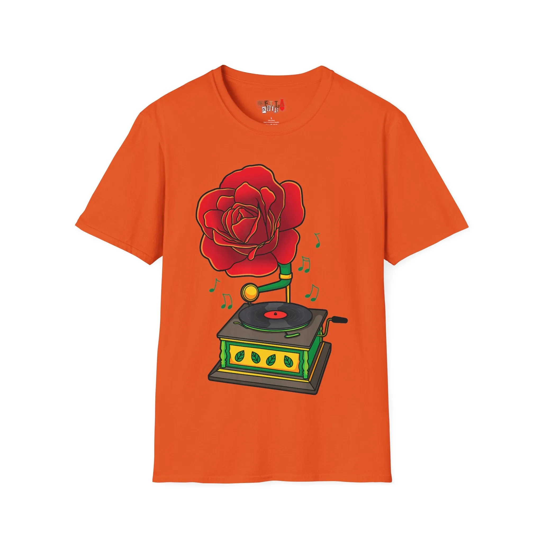 Rose Gramaphone Unisex Softstyle T-Shirt