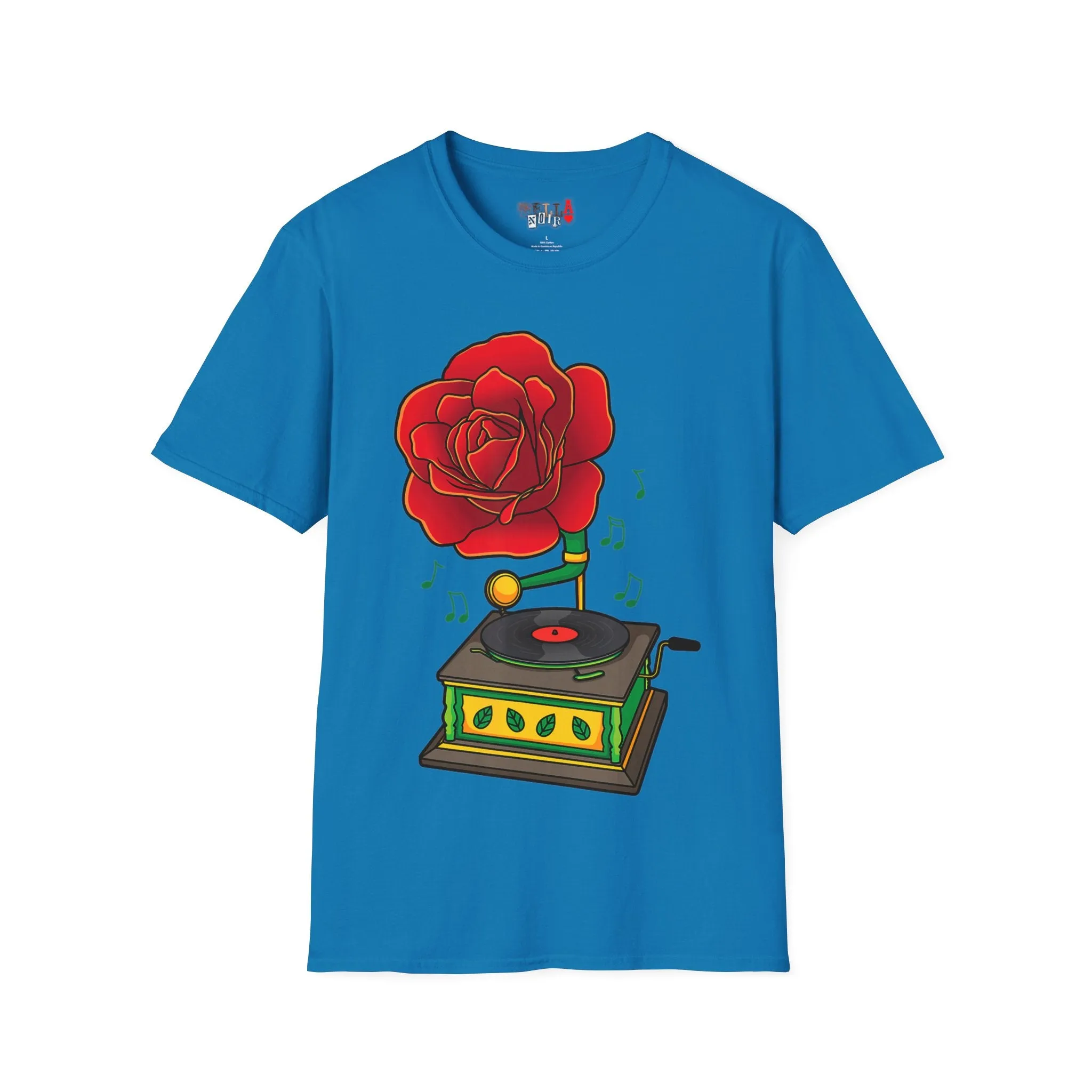 Rose Gramaphone Unisex Softstyle T-Shirt
