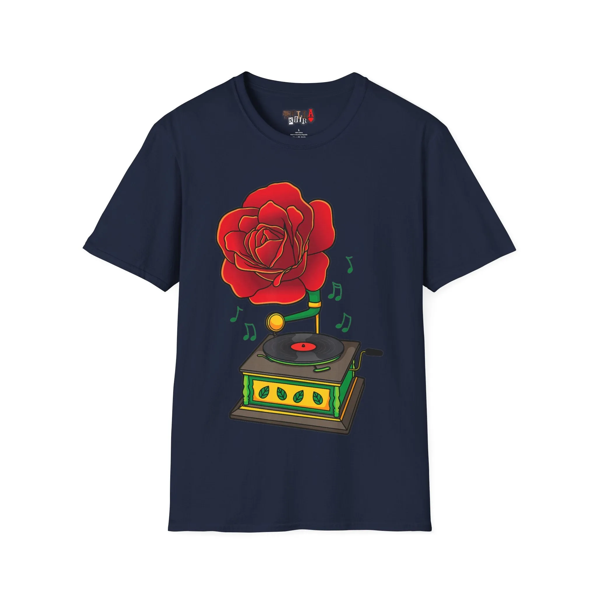 Rose Gramaphone Unisex Softstyle T-Shirt