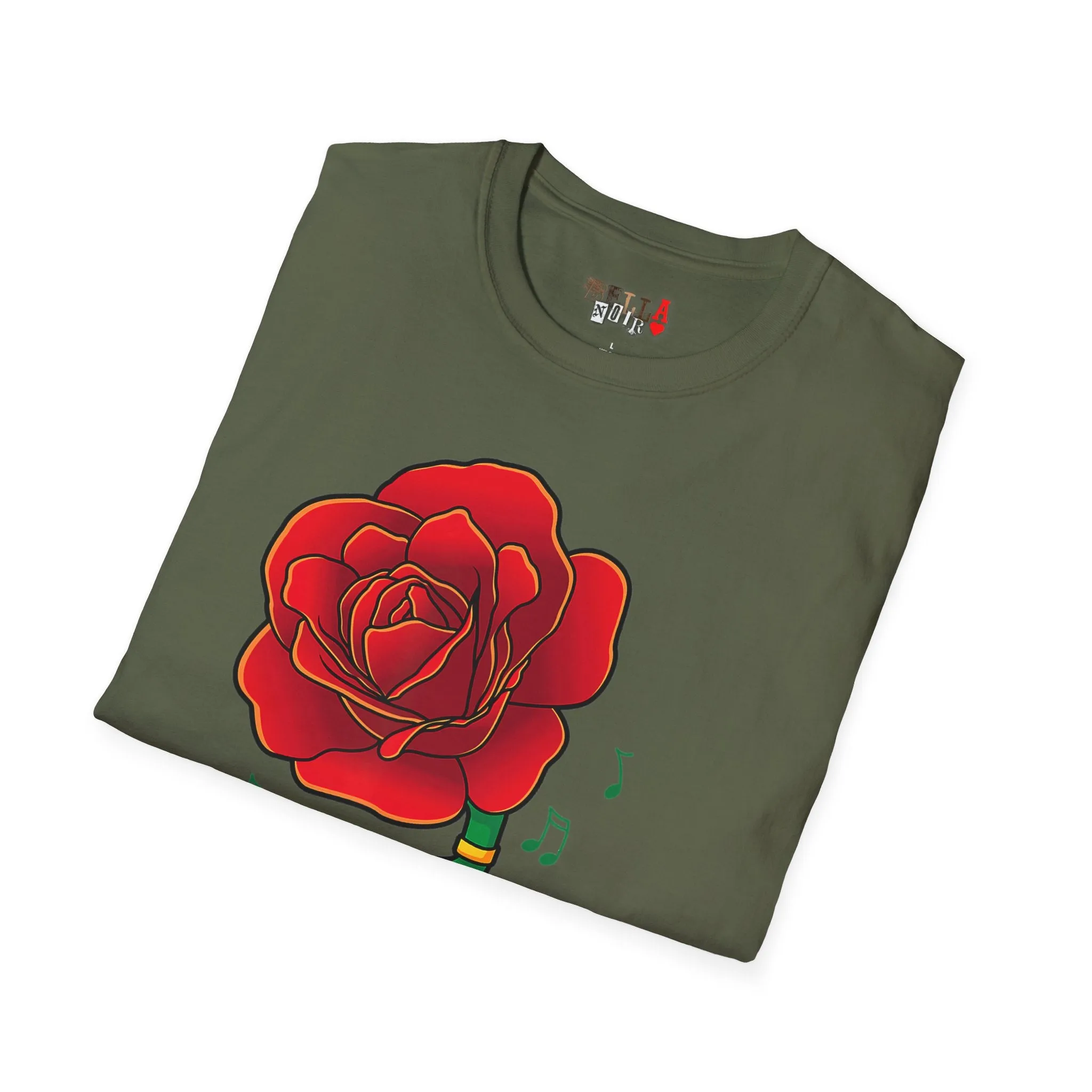 Rose Gramaphone Unisex Softstyle T-Shirt