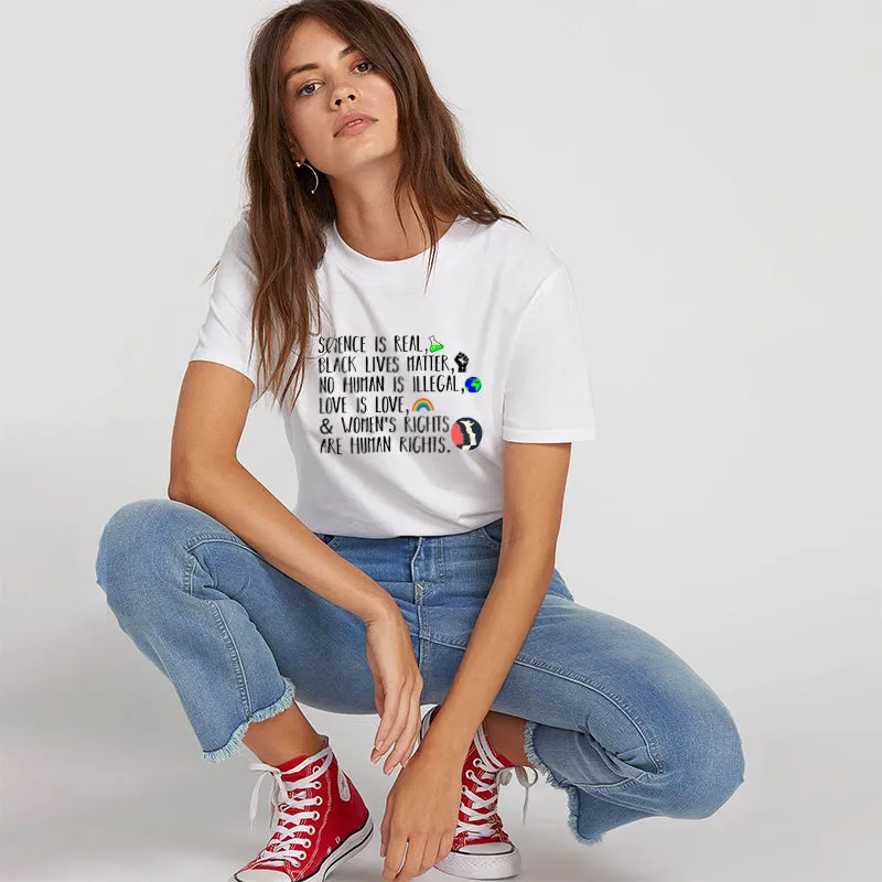 SCIENCE IS REAL Cotton Tee