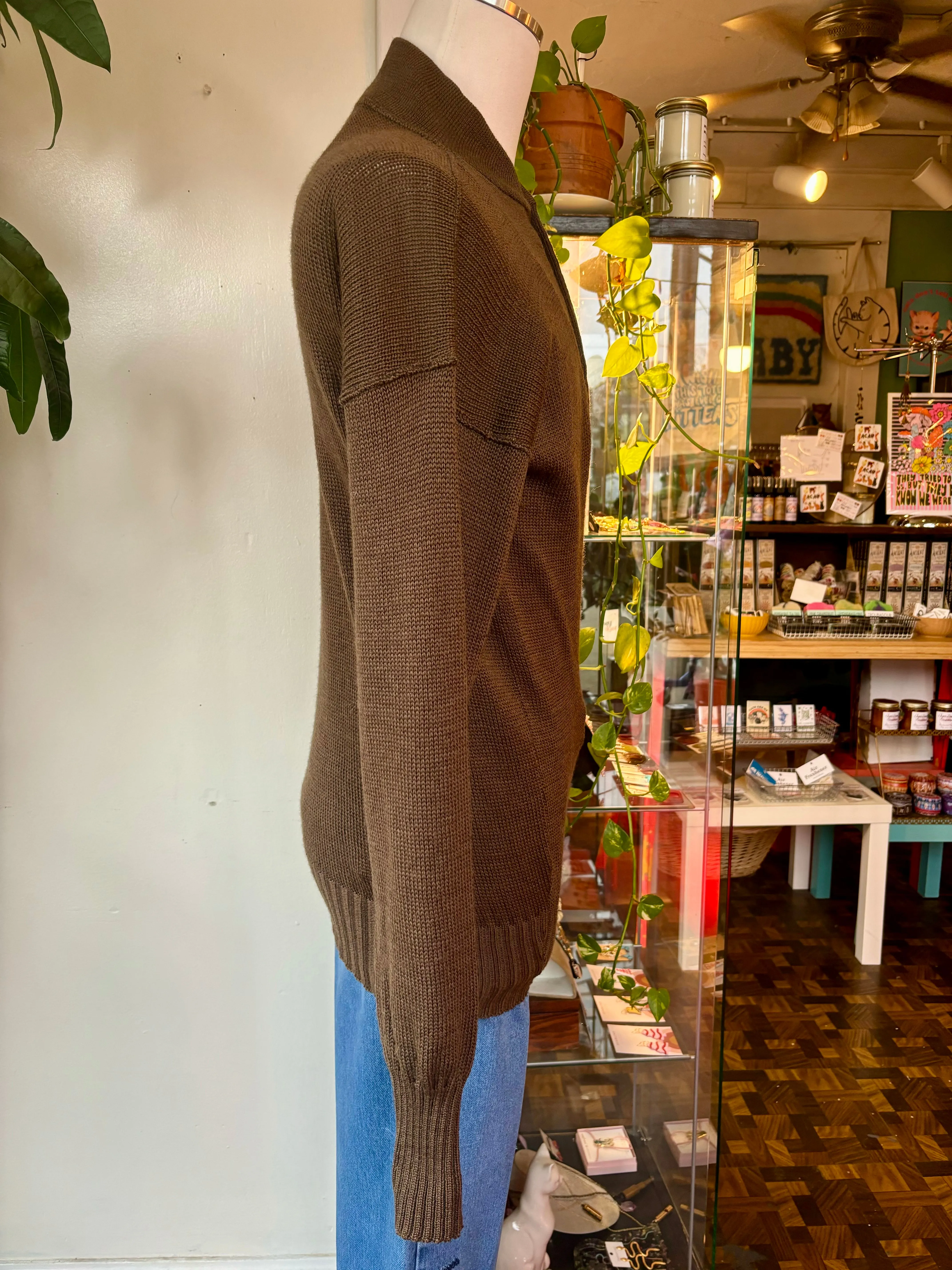 Sebo Knitwear Brown 100% Wool sweater