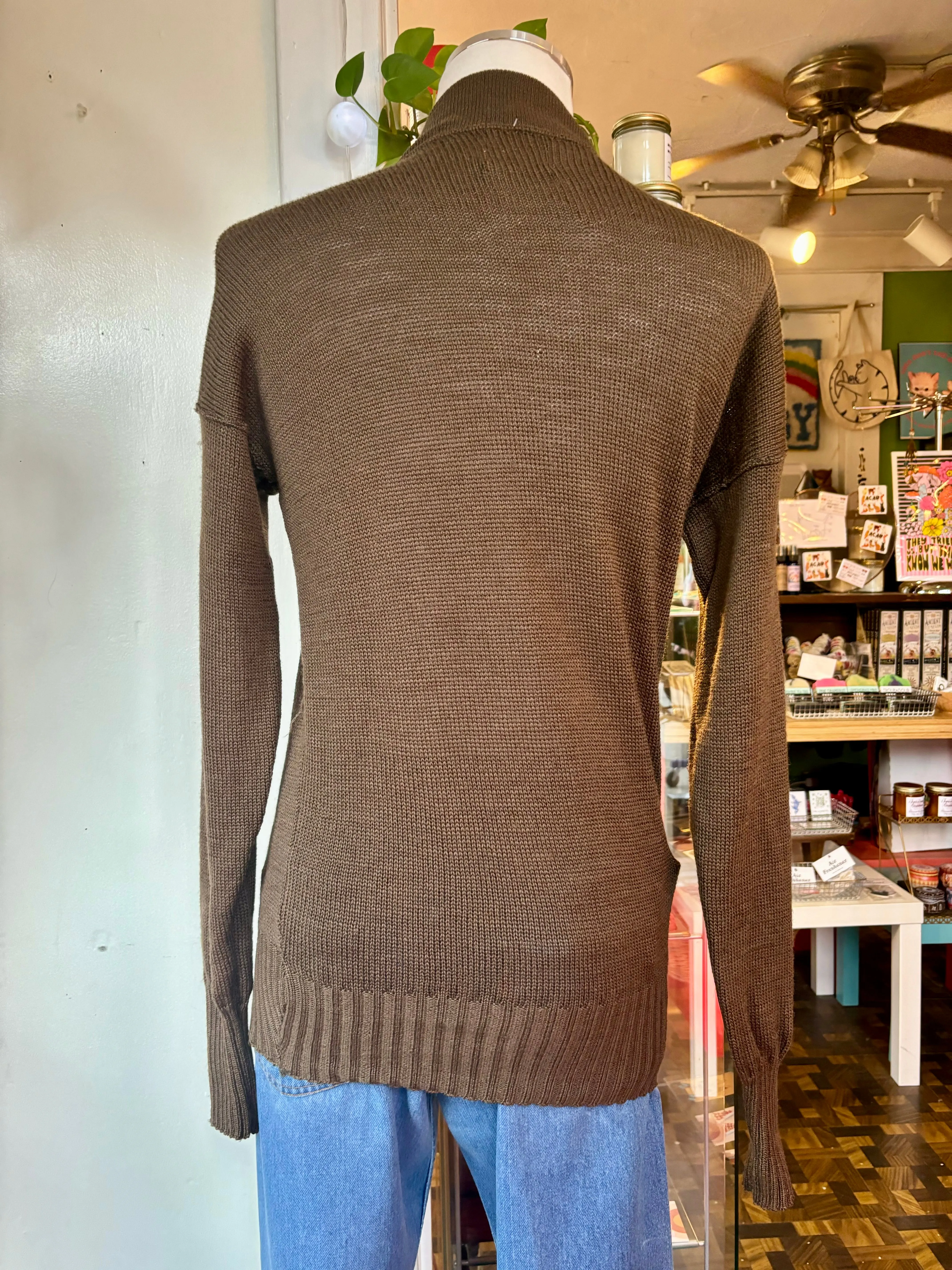 Sebo Knitwear Brown 100% Wool sweater