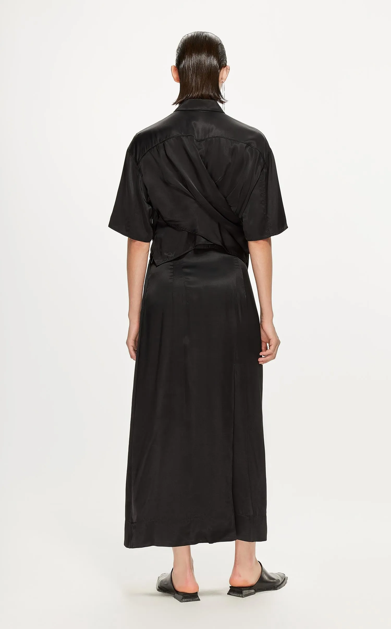 Shirt / JNBY Asymmetrical Short Sleeve Shirt