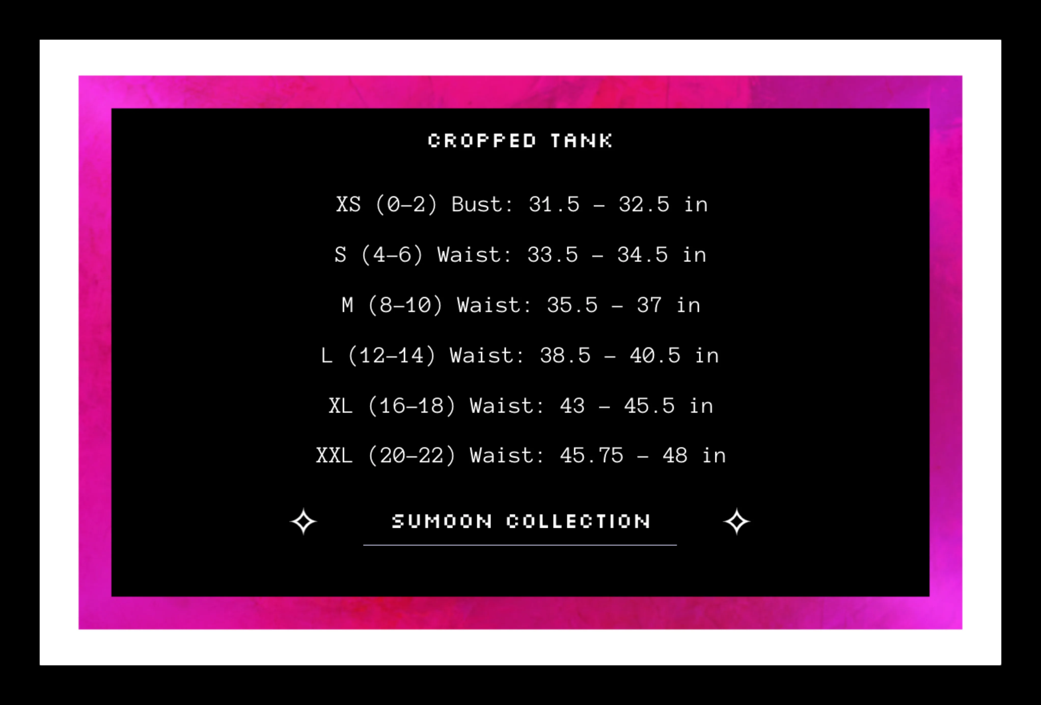 sunset cropped tank