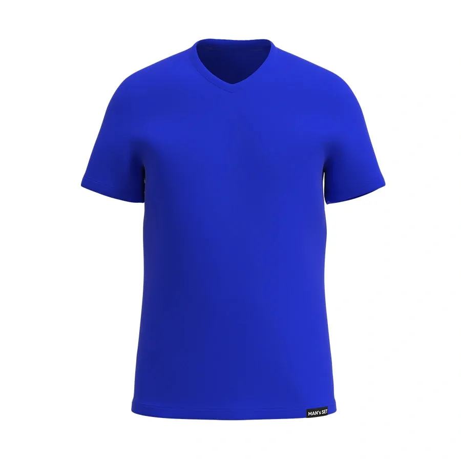 Super-soft V-Neck T-Shirt, Electric Blue