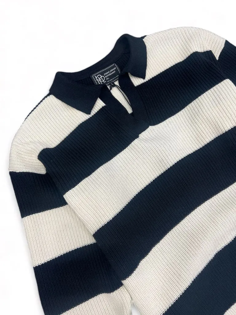 Sweater Polo Rugby - Black & White