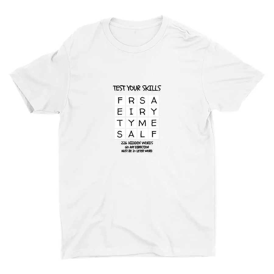 TEST YOUR SKILLS--226 HIDDEN WORDS Cotton Tee
