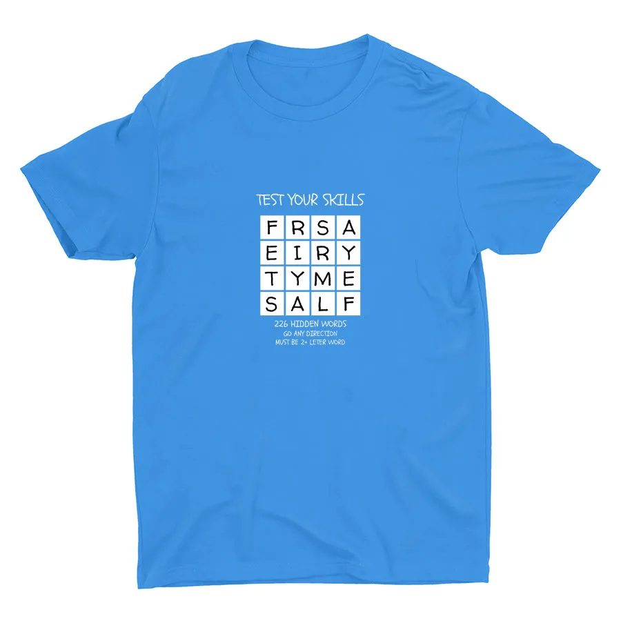 TEST YOUR SKILLS--226 HIDDEN WORDS Cotton Tee