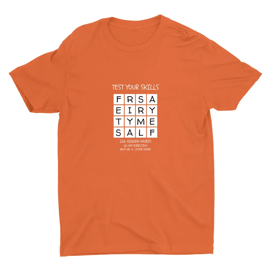 TEST YOUR SKILLS--226 HIDDEN WORDS Cotton Tee