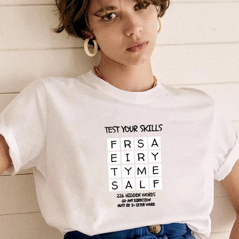 TEST YOUR SKILLS--226 HIDDEN WORDS Cotton Tee
