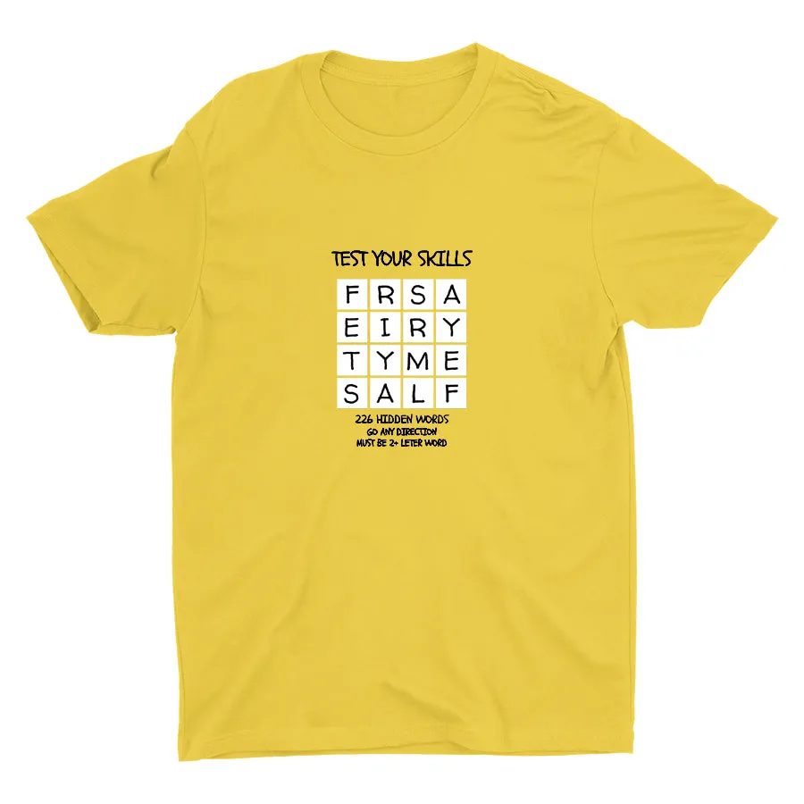 TEST YOUR SKILLS--226 HIDDEN WORDS Cotton Tee