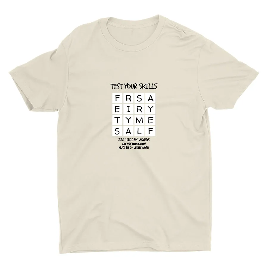 TEST YOUR SKILLS--226 HIDDEN WORDS Cotton Tee