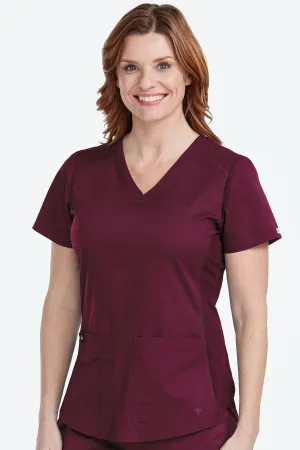 TOUCH V-NECK WOMENS SHIRTTAIL TOP