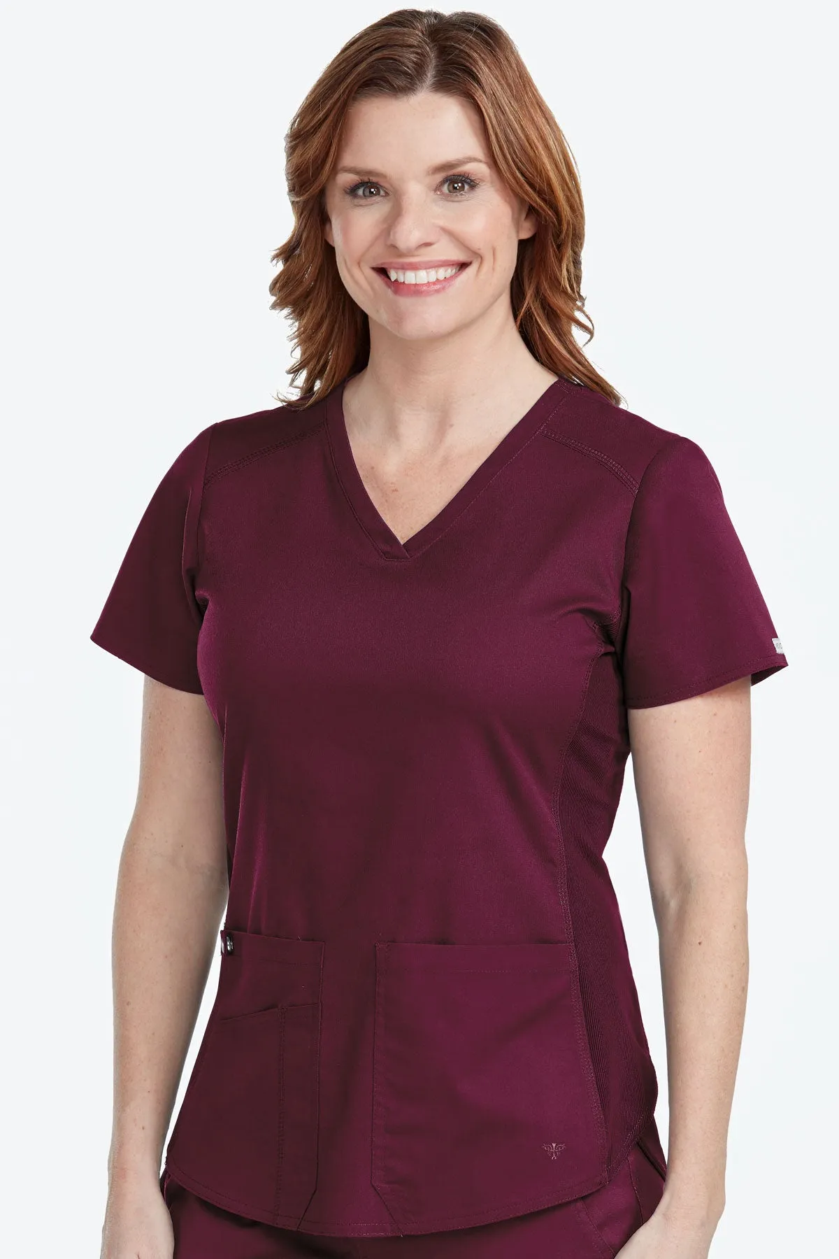 TOUCH V-NECK WOMENS SHIRTTAIL TOP