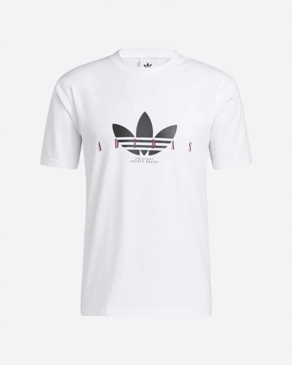 Trefoil Script Tee - White