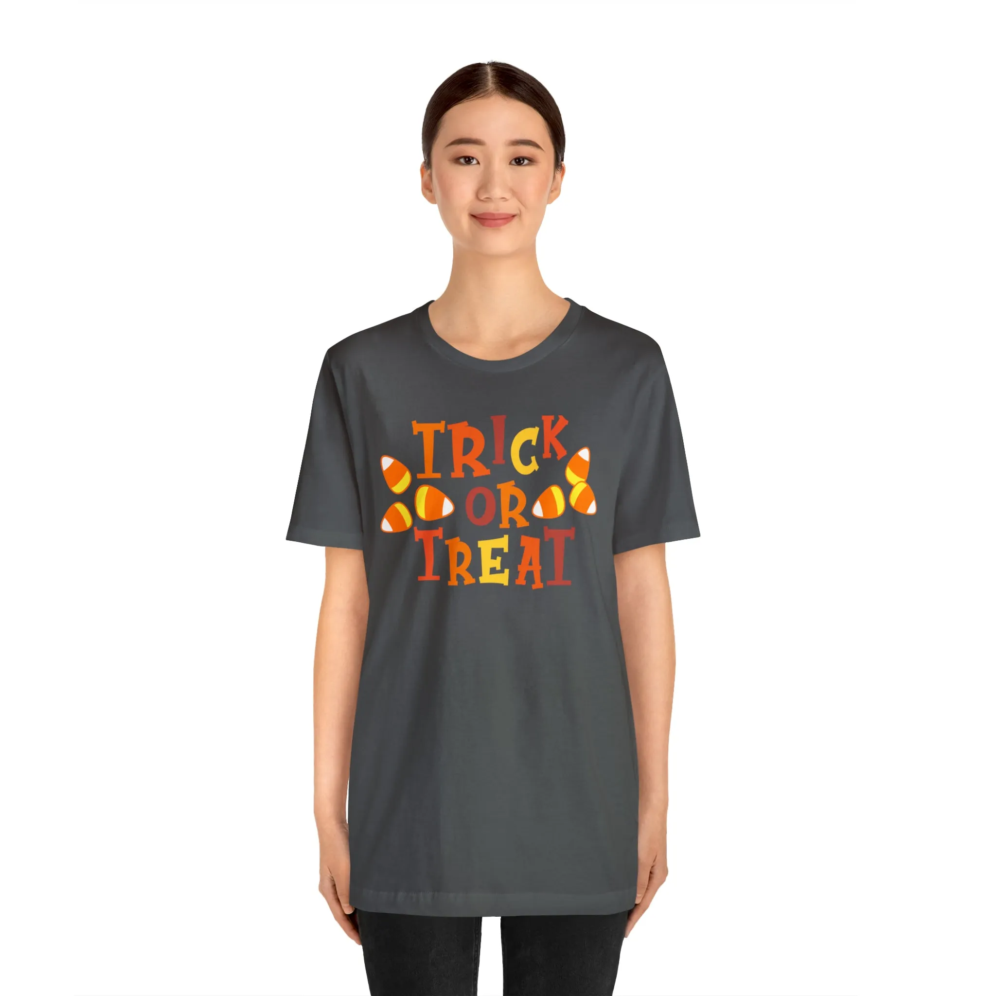 Trick or Treat T-Shirt | Candy Corn  Tee |  Bella Canvas 3001Unisex | Sweet Short Sleeve Tshirt