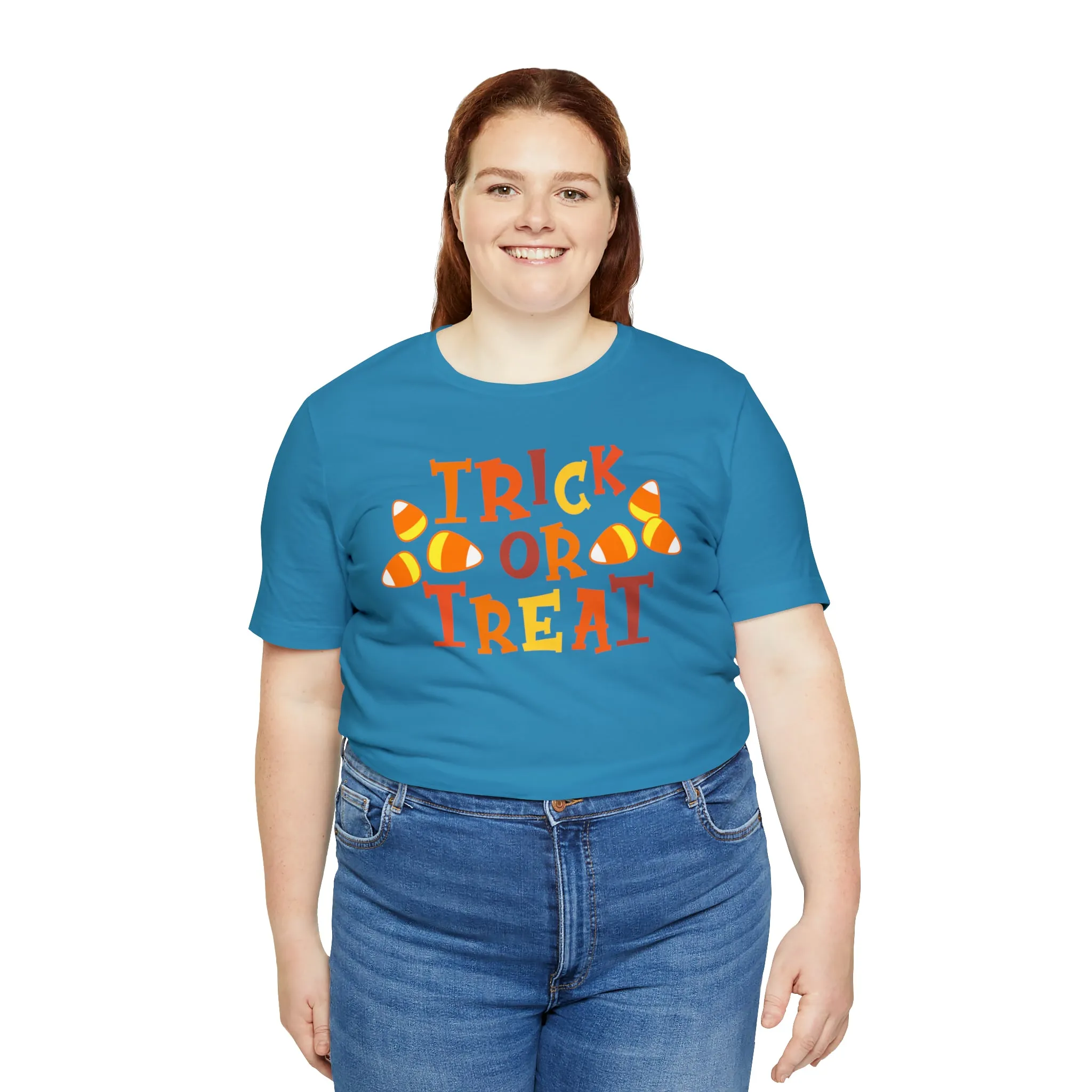 Trick or Treat T-Shirt | Candy Corn  Tee |  Bella Canvas 3001Unisex | Sweet Short Sleeve Tshirt