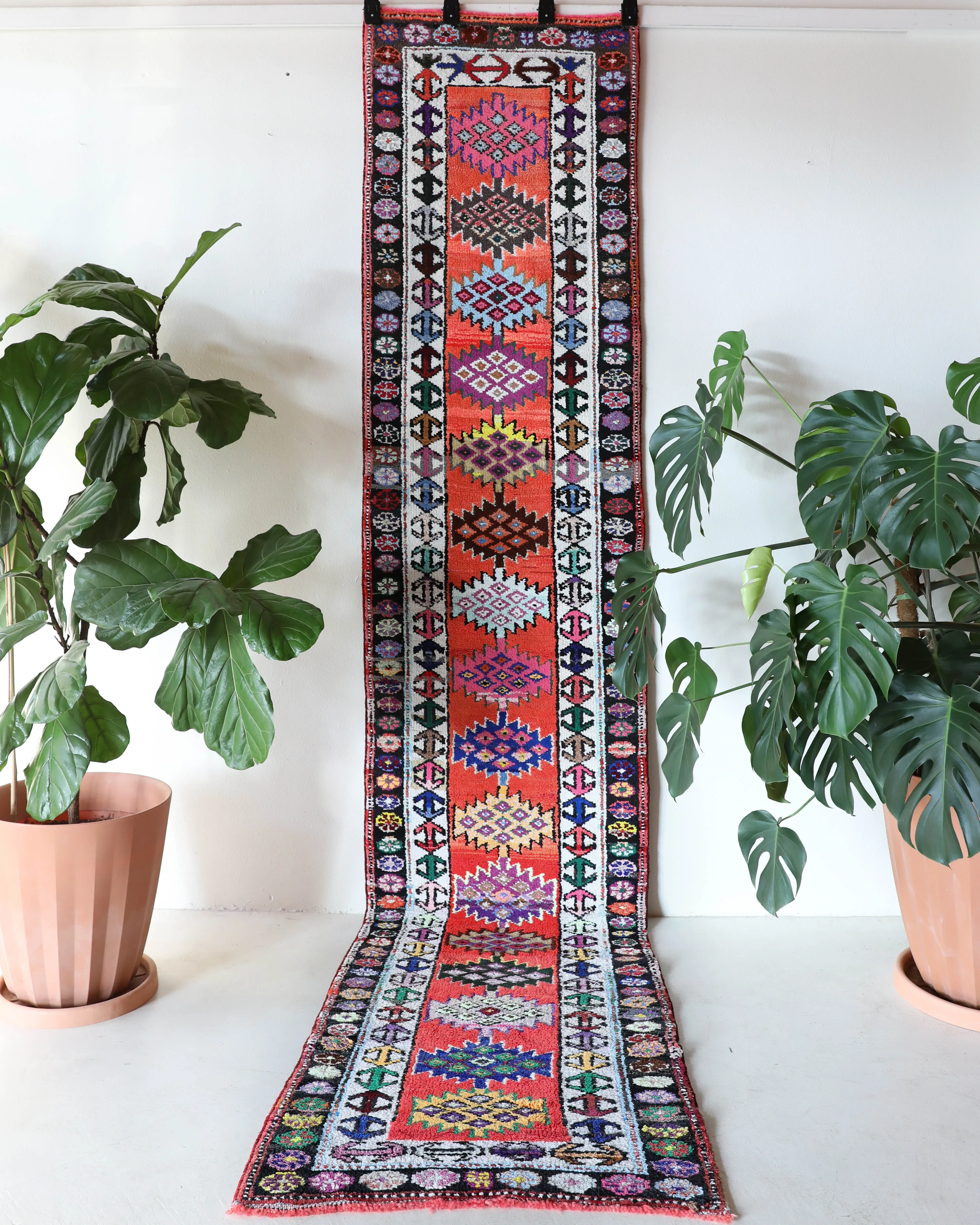 Vintage Kurdish Herki Runner Rug 2'10"x13'3"
