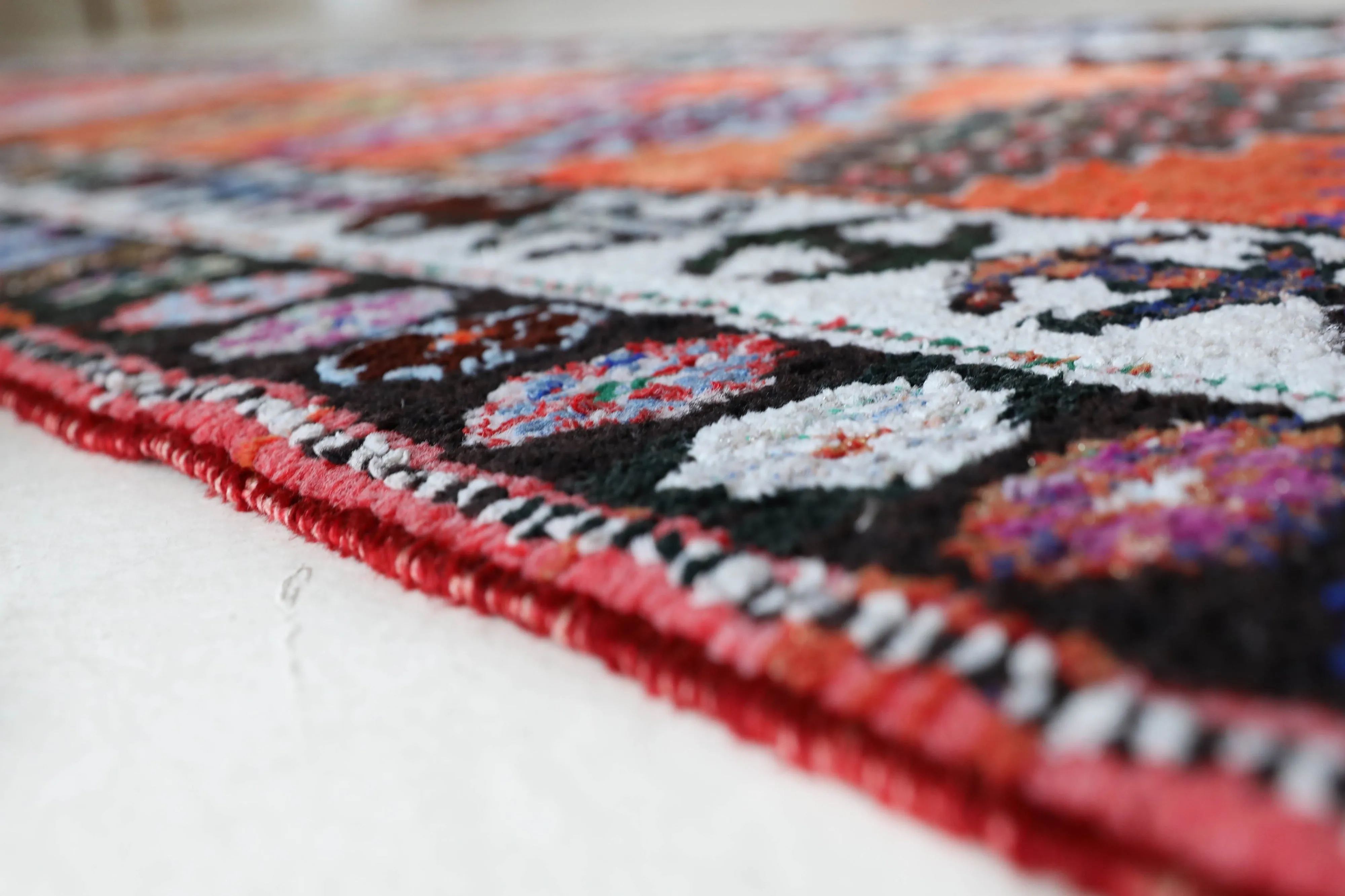 Vintage Kurdish Herki Runner Rug 2'10"x13'3"