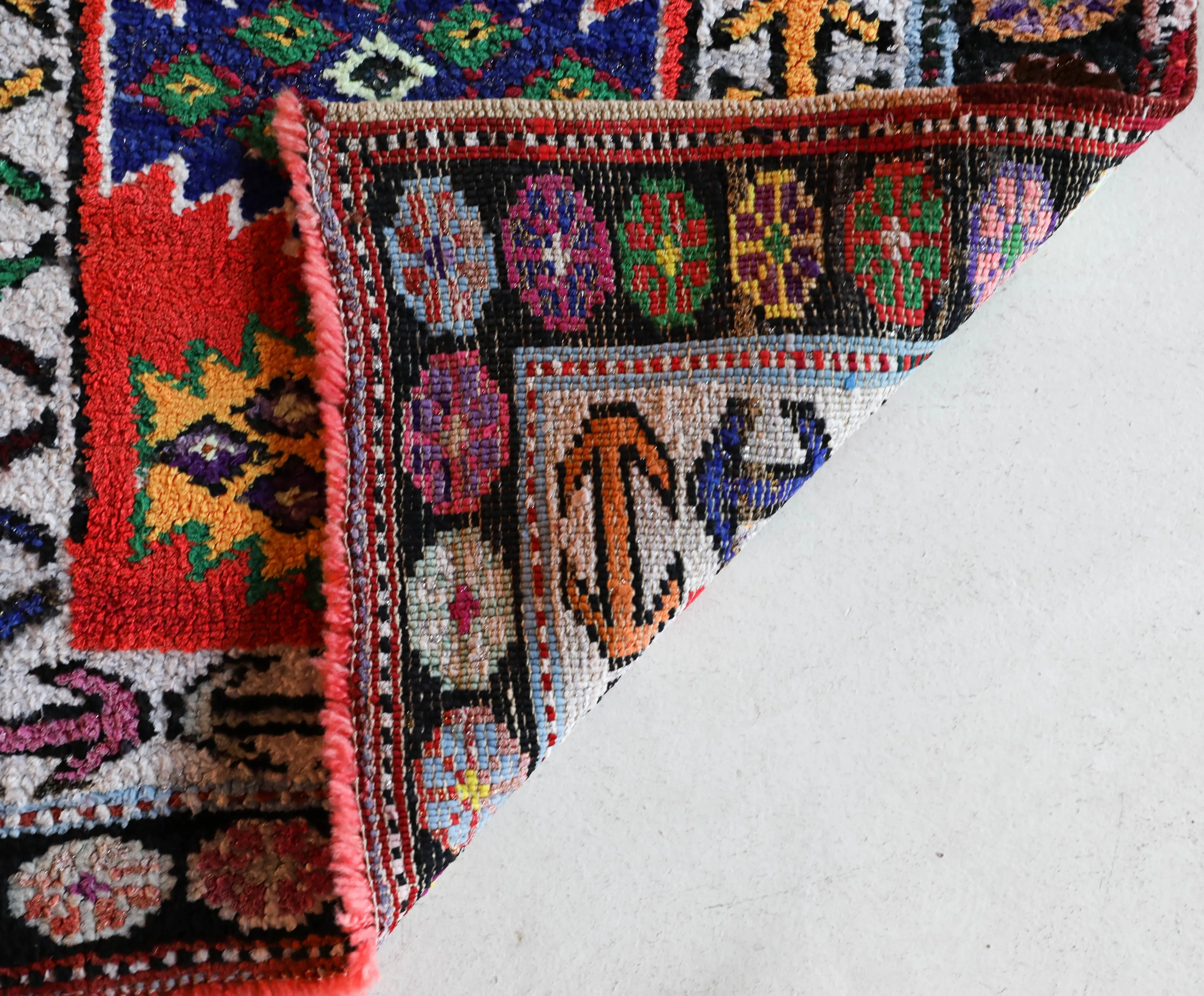 Vintage Kurdish Herki Runner Rug 2'10"x13'3"