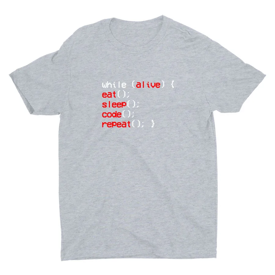 While Alive, You Eat Sleep Cotton Tee