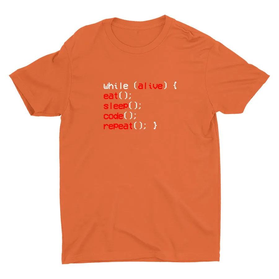 While Alive, You Eat Sleep Cotton Tee