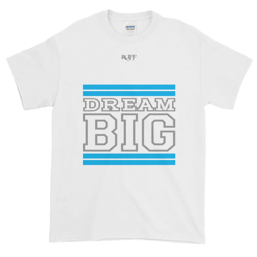 White Carolina Blue and Grey Short-Sleeve T-Shirt
