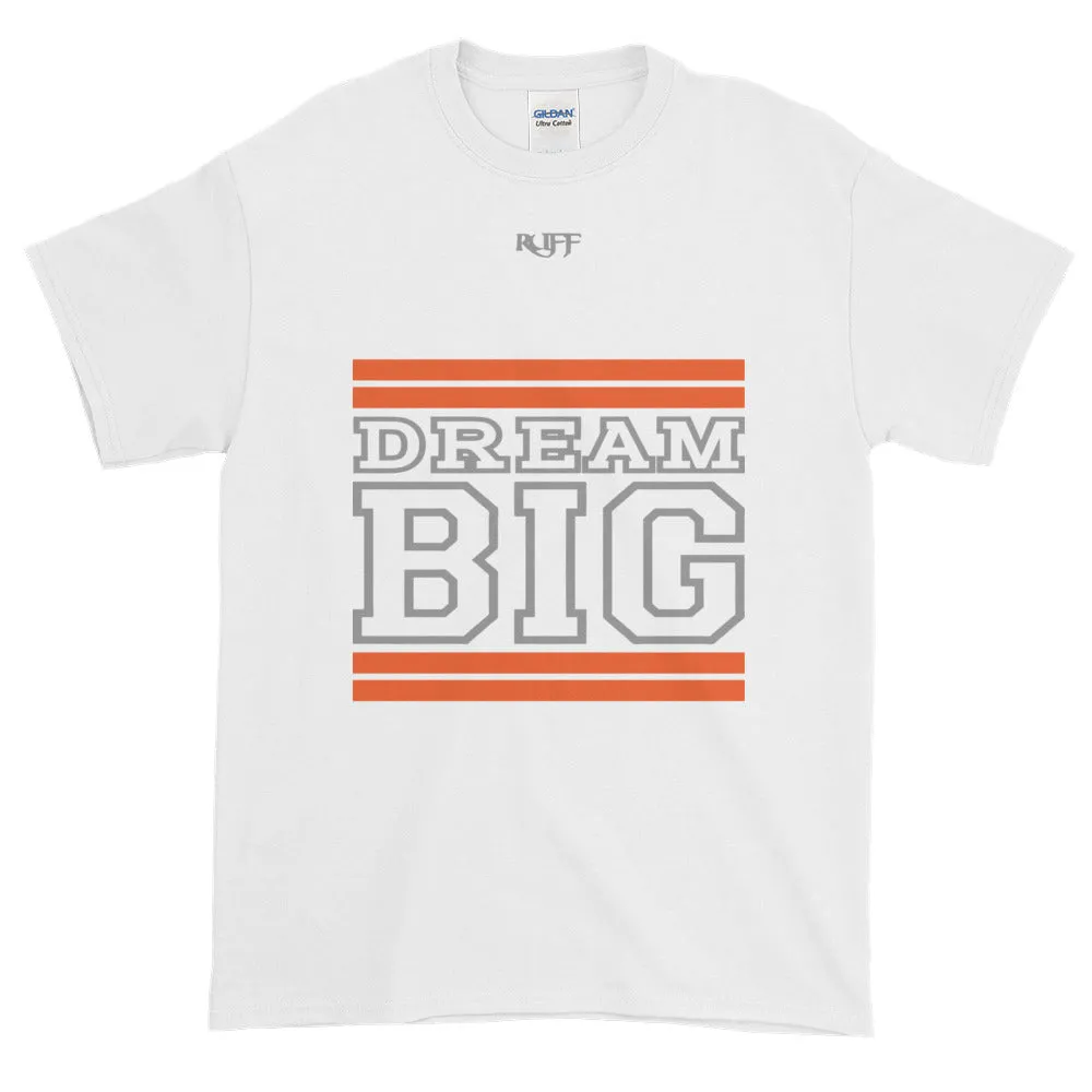 White Orange and Grey Short-Sleeve T-Shirt
