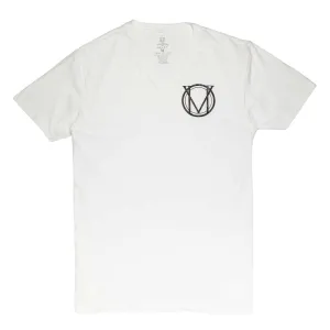 Women's - Circle Logo White V Neck T-Shirt