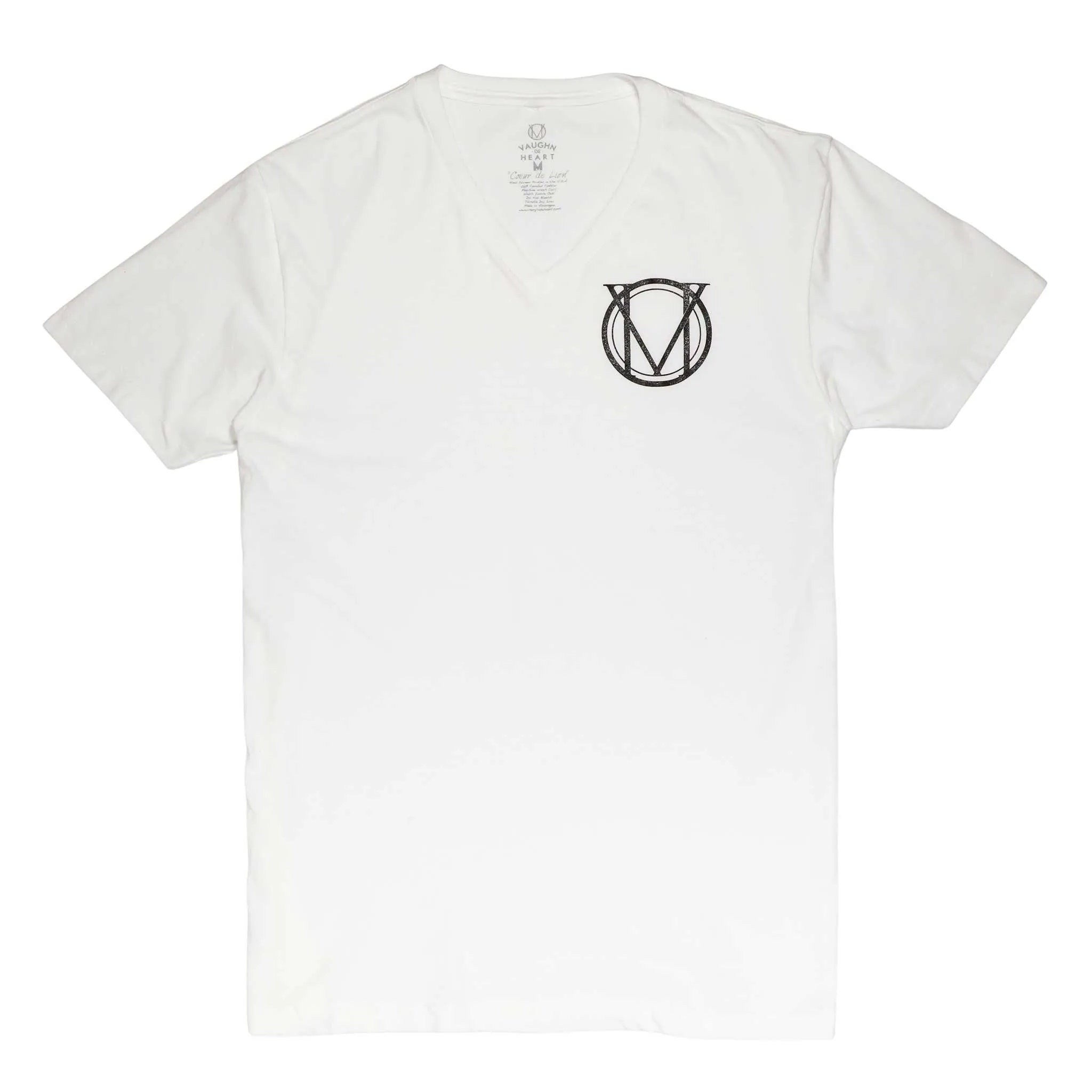 Women's - Circle Logo White V Neck T-Shirt